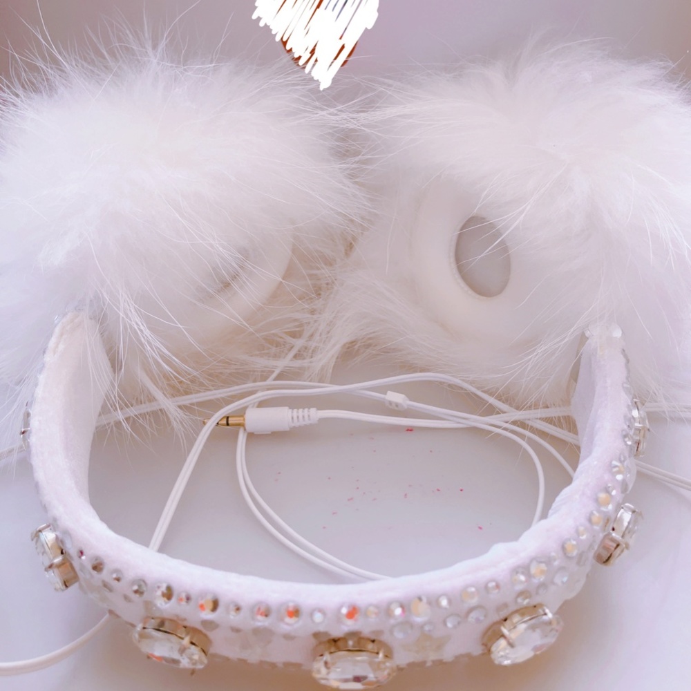 Monnalisa Limited Edition Adjustable Girl's Headphones Natural Fox 6 to14 - Picture 4 of 12